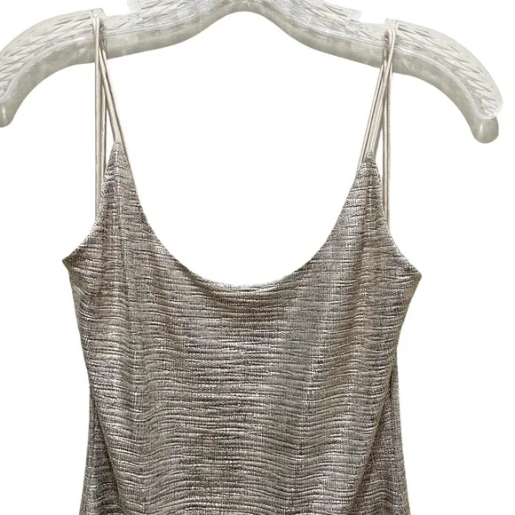 Alice + Olivia Nelle Fitted Mini Dress Champagne Metallic Bronze Size 6 New - Picture 8 of 12